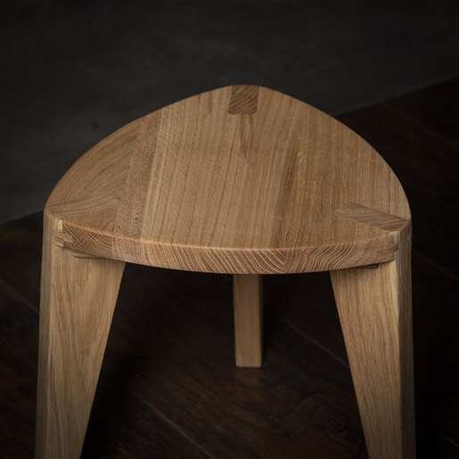 Meda furniture Drvena hoklica S hrast