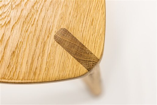 Meda furniture Drvena hoklica S hrast