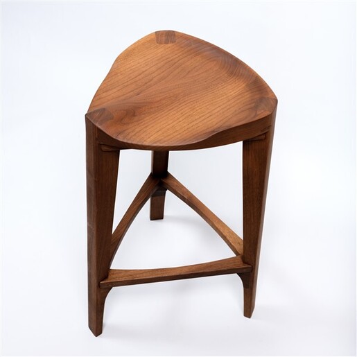 Meda furniture Drvena polubarska stolica Terca Orah