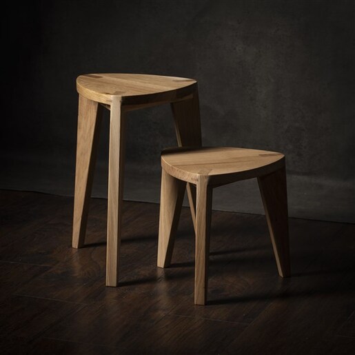 Meda furniture Stočići od drveta Hrast M (set)