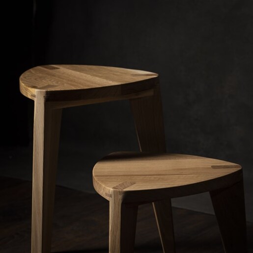 Meda furniture Stočići od drveta Hrast M (set)