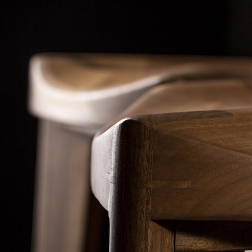 Meda furniture Drvena barska stolica Terca Orah