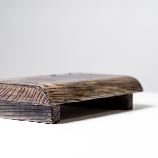 Meda furniture Set Drvena hoklica izdubljena Jasen L i oslonac za stopala