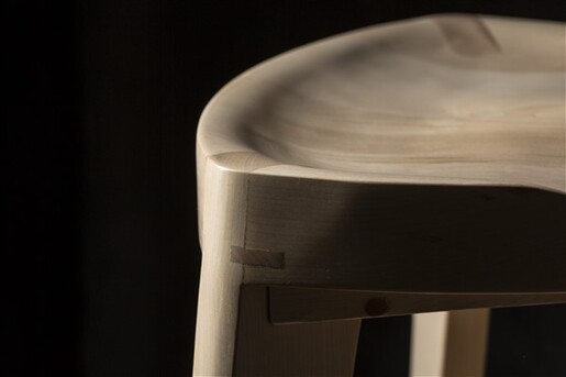 Meda furniture Drvena polubarska stolica Jasen