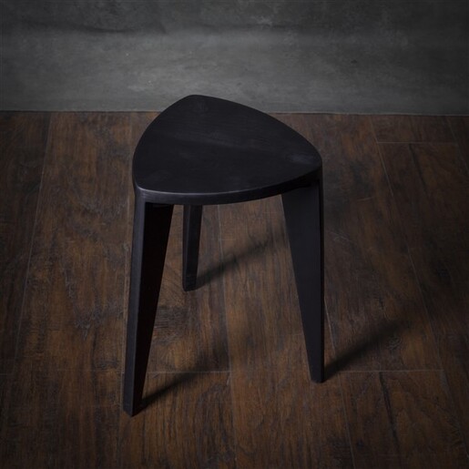 Meda furniture Crna drvena hoklica M45