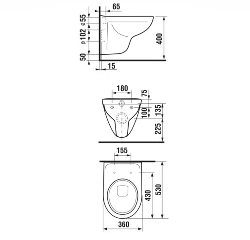 Jika Lyra Plus WC šolja 36x53x38,5 konzolna 8.2338.0.000.000.1