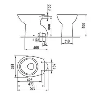 Jika zeta WC šolja simplon (odvod u pod) 36X52.5X40 8.2274.7.000.000.1
