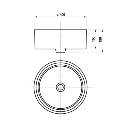 Jika Cubito Pure White umivaonik (lavabo) 40x40x16 nadgradni okrugli 8.1842.0.000.112.1