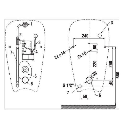 Jika Golem Antivandal White pisoar sa integrisanim senzorskim mehanizmom za ispiranje 30,5x53,5x34 sa skrivenim dovodom, skrivenim odvodom i vidljivim kačenjem 8.4307.0.000.483.1