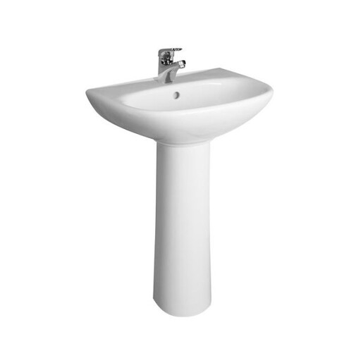 Jika Zeta White umivaonik (lavabo) 60x47x20,5 konzolni sa rupom za bateriju i prelivom 8.1039.2.000.104.1