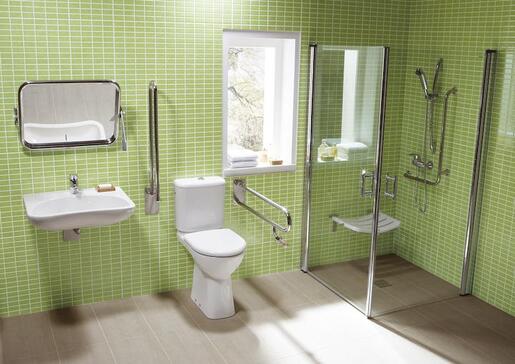 Jika Universum White  rukohvat od nerđajućeg čelika za osobe sa invaliditetom, rasklopivi  3.8971.5.003.000.1