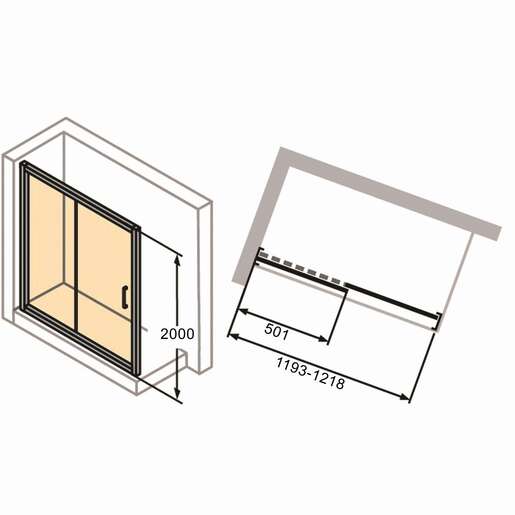 Huppe Classics 2 Chrome 1200 tuš vrata dvodelna visine 2000mm sa providnim Anti-Plaque staklom C20409.069.322