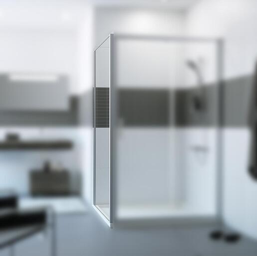 Huppe Classics 2 700 MattChrome/Chrome fiksni panel visine 1900mm sa providnim Anti-Plaque staklom C20501.087.322