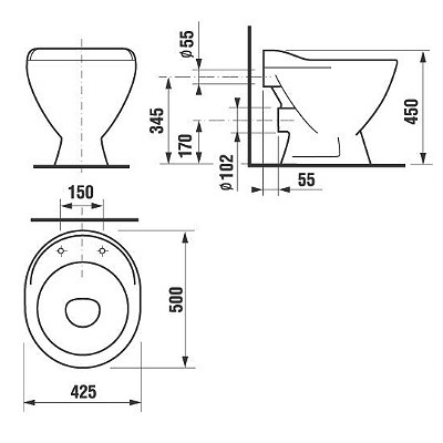 Jika Mira White trokadero sa odvodom u zid (baltik) 8.5104.6.000.000.1