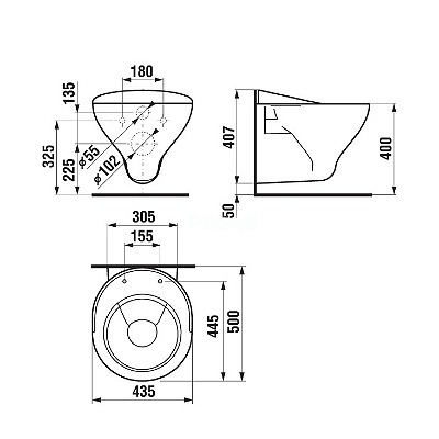 Jika Mira White trokadero sa odvodom u zid 8.5104.9.000.000.1