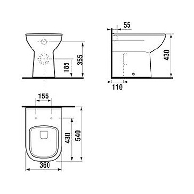 JIKA DEEP WC šolja podna ravna do zida 8.2161.5.000.000.1