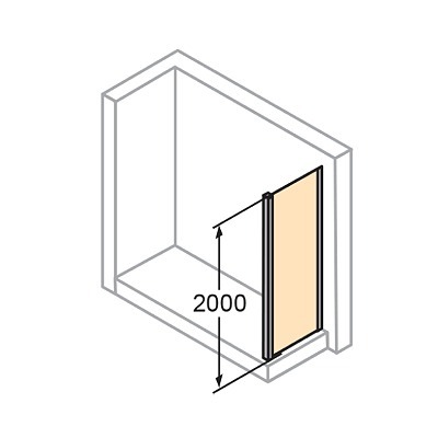 Huppe X1 Black bočni panel 80 cm visina 200 cm HUP140514023322