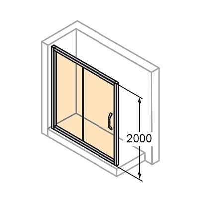 Huppe X1 Black tuš vrata 120 cm visina 200 cm HUP140409023322