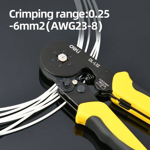 DELI Klešta za krimpovanje 0,25-6mm² EDL-L12