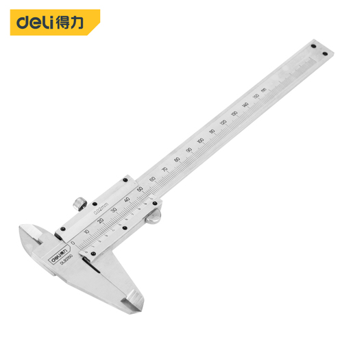 DELI Pomično kljunasto merilo - šubler inox 0-150mm EDL92150