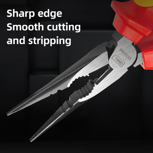 DELI Špicasta klešta VDE prava 180mm EDL512108