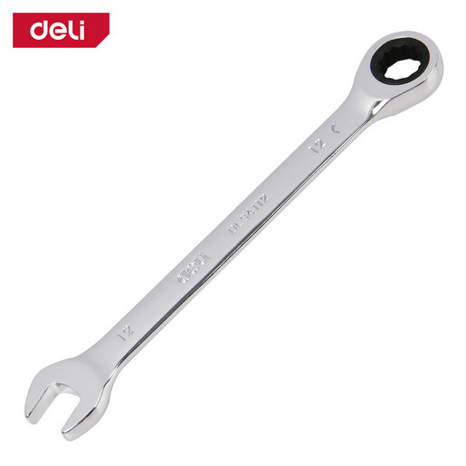 DELI Ključ okas-vilasti sa račnom 12mm EDL34112