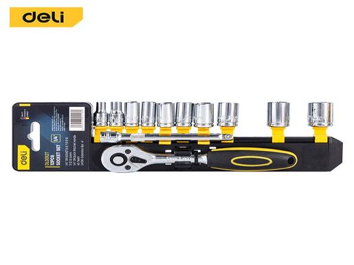 DELI Set nasadnika sa račnom 1/4" 12 kom EDL0012T
