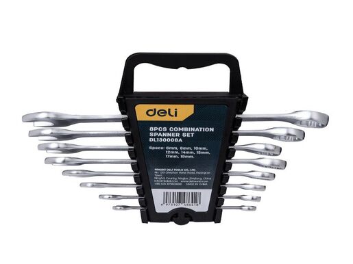 DELI Set okasto-viljuškastih ključeva 6-19mm, 8kom EDL130008A