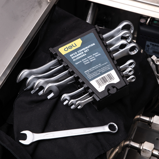 DELI Set okasto-viljuškastih ključeva 6-19mm, 8kom EDL130008A
