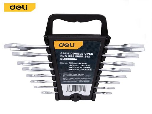 DELI Set duplo-viljuškasti ključeva 6-22mm, 8kom. EDL160008A
