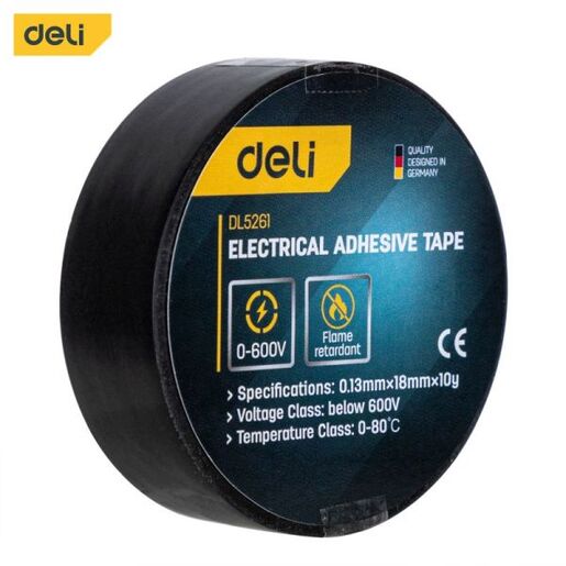 DELI PVC izolir traka crna 18mm x 10m EDL5261