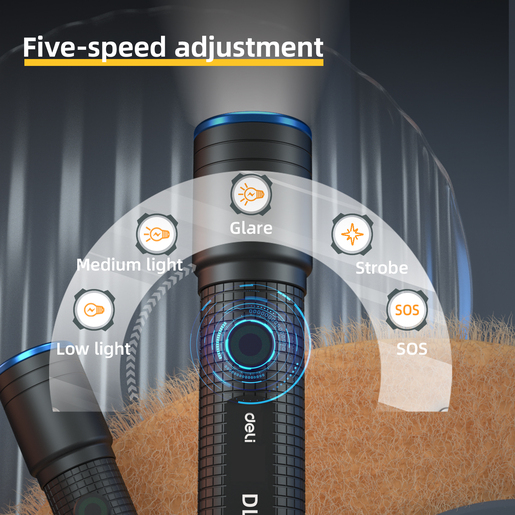 DELI Džepna punjiva baterijska LED lampa EDL551011