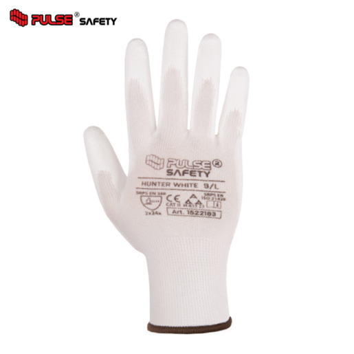 DELI Zaštitne rukavice Hunter White, PU, vel. 9