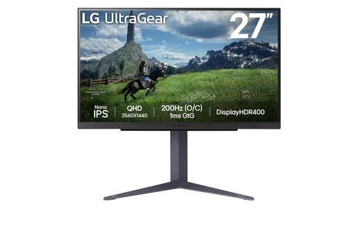 Monitor 27 LG UltraGear 27GS85Q-B, 2K/QHD, IPS, 200Hz, 1ms, HDMI, DP, pivot, gaming