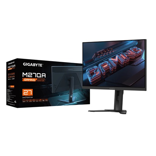 Monitor 27 GIGABYTE M27QA, 2K/QHD, IPS, 180Hz, 1ms, HDMI, DP, USB-C, gaming
