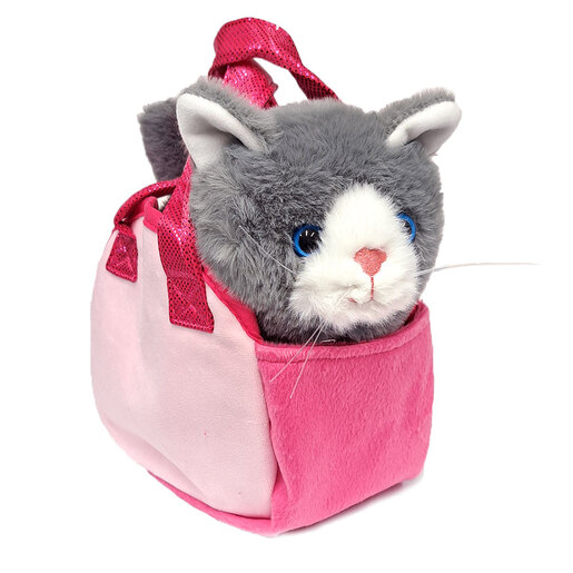 Plišana maca 23 cm u torbi