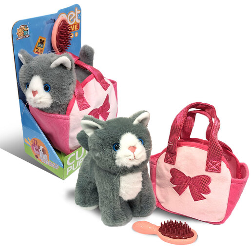 Plišana maca 23 cm u torbi