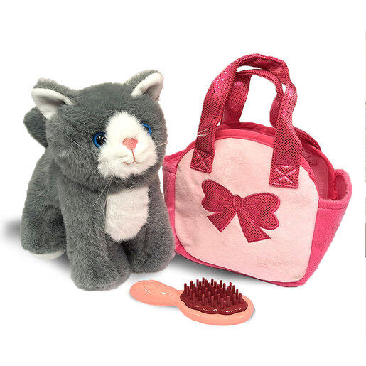 Plišana maca 23 cm u torbi