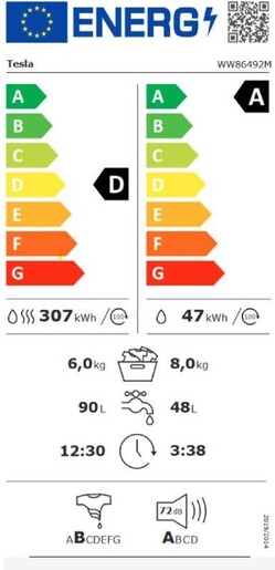 Tesla inverter mašina za pranje i sušenje veša WW86492M