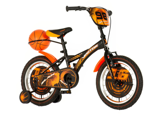 Bicikl visitor basket  16" crno narandžasti