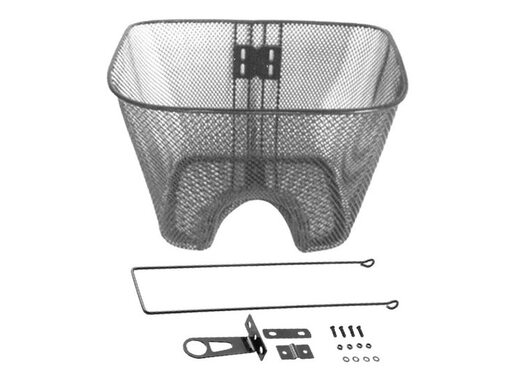 Korpa sitno pletena crna 26” sa mestom za prednju lampu