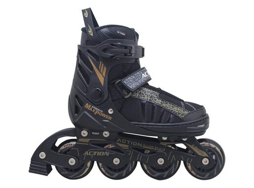 Roler pw132b crno zlatna alu m(35-38) abec5 pu točkići