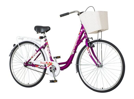 Bicikl venssini diamante 26x1.3/8" ljubičasto beli