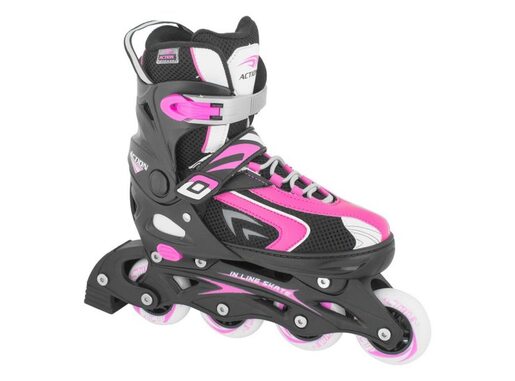 Roler pw126b roza crni pvc šina abec5 vel.m (37-40)