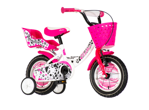 Bicikl visitor dalmatian  12" roze beli