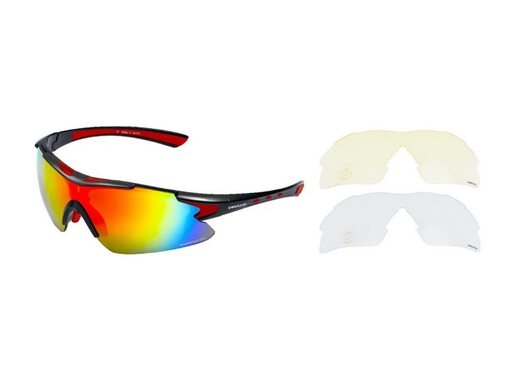 Venzo naočare u kutiji 100% uv 2 seta stakala crvene