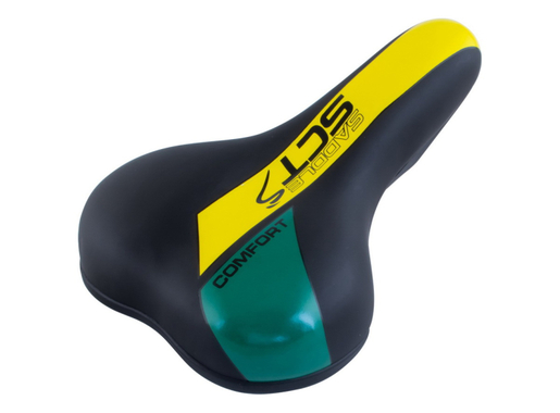 Sedlo mtb stip crno žuto zeleno