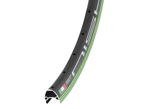 Obruč 26x1.5 alu dupli crni anodizirani zelena linija