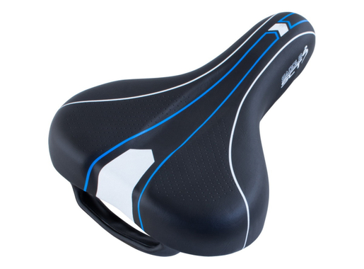 Sedlo electro sa držačem crno plavo bele linije