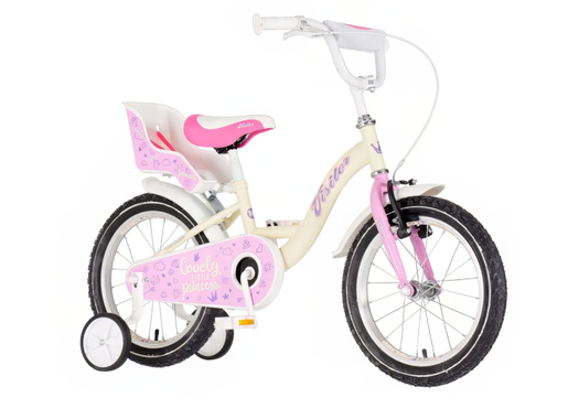 Bicikl visitor lovely little princess 16" belo roze